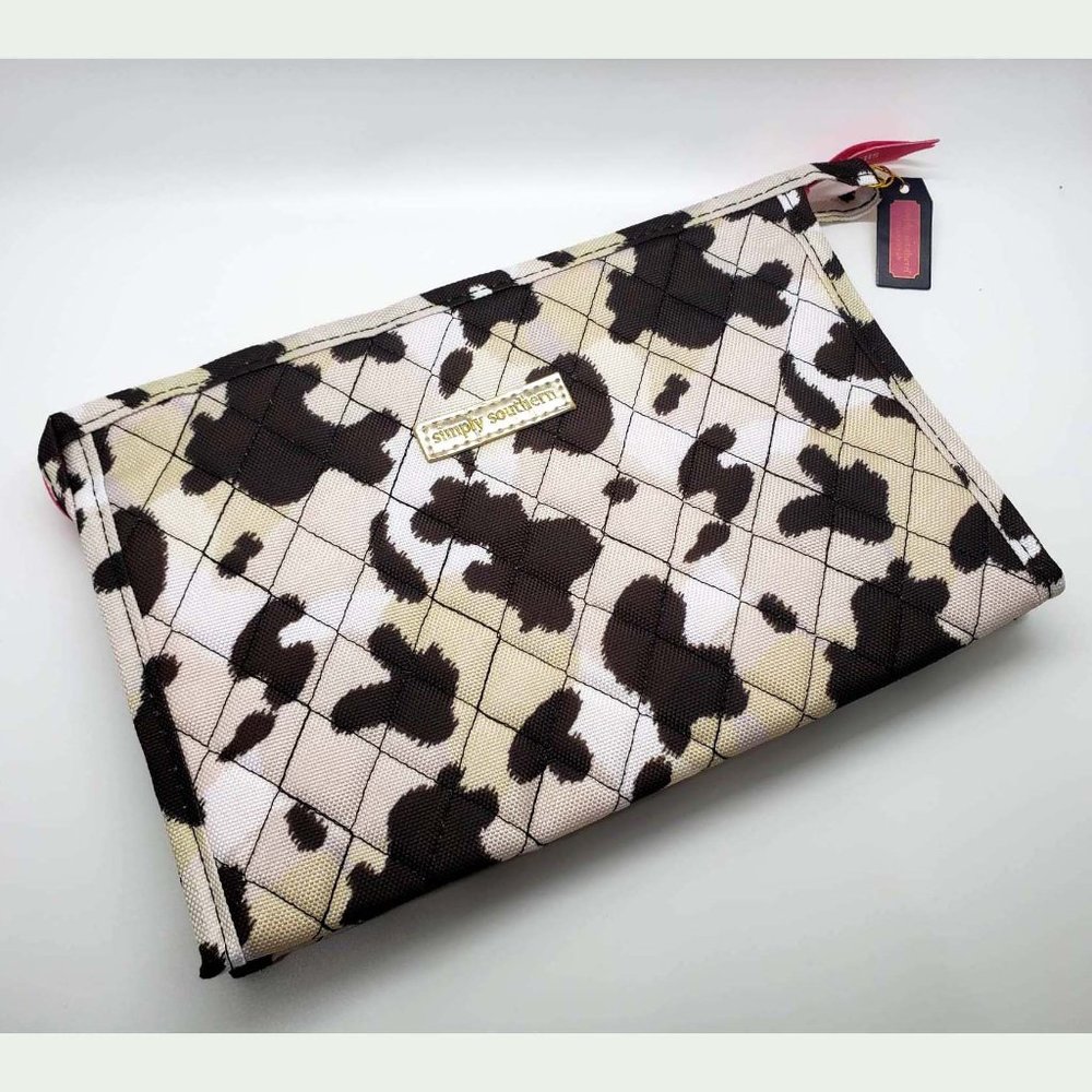 Simply Southern Cosmetic Brush Bag COW